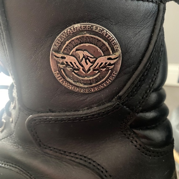 Milwaukee Leather Men's Classic Boots with Side Zip Closure Black Size 9.5 - Picture 10 of 15